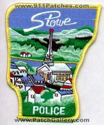 Stowe Police
Thanks to EmblemAndPatchSales.com for this scan.
Keywords: vermont