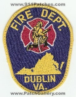 Dublin Fire Dept
Thanks to PaulsFirePatches.com for this scan.
Keywords: virginia department
