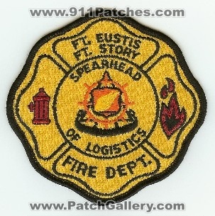 Fort Eustis Fort Story Fire Dept
Thanks to PaulsFirePatches.com for this scan.
Keywords: virginia ft us army department