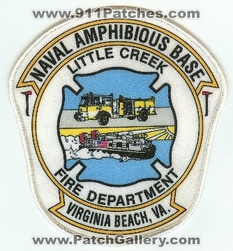 Naval Amphibious Base Little Creek Fire Department
Thanks to PaulsFirePatches.com for this scan.
Keywords: virginia beach us navy