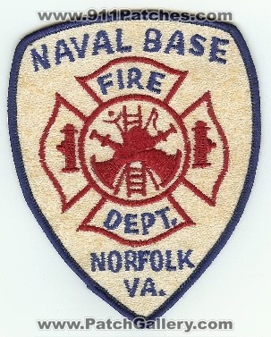 Norfolk Naval Base Fire Dept
Thanks to PaulsFirePatches.com for this scan.
Keywords: virginia department us navy
