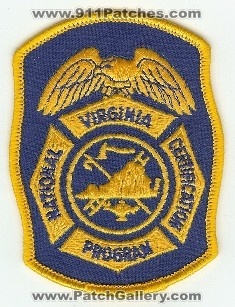 Virginia National Certification Program
Thanks to PaulsFirePatches.com for this scan.
Keywords: fire