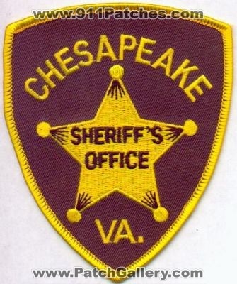 Chesapeake Sheriff's Office
Thanks to EmblemAndPatchSales.com for this scan.
Keywords: virginia sheriffs