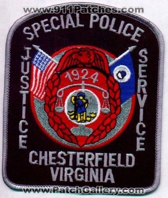 Chesterfield Special Police
Thanks to EmblemAndPatchSales.com for this scan.
Keywords: virginia