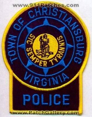 Christiansburg Police
Thanks to EmblemAndPatchSales.com for this scan.
Keywords: virginia town of