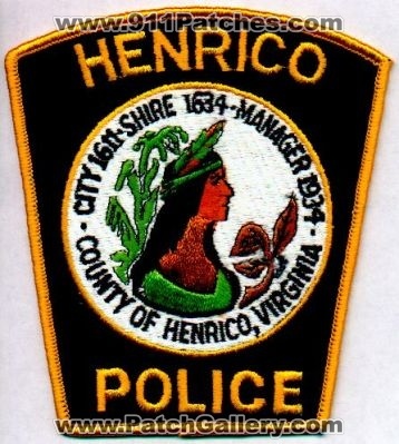 Henrico County Police
Thanks to EmblemAndPatchSales.com for this scan.
Keywords: virginia