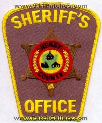 Henry County Sheriff's Office
Thanks to EmblemAndPatchSales.com for this scan.
Keywords: virginia sheriffs