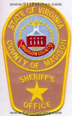 Madison County Sheriff's Office
Thanks to EmblemAndPatchSales.com for this scan.
Keywords: virginia sheriffs