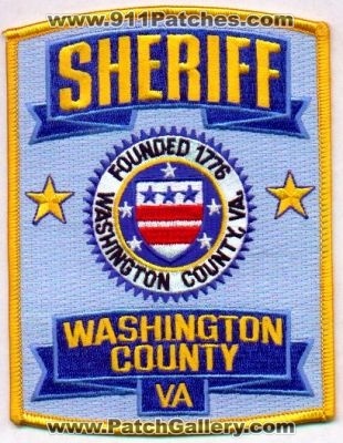 Washington County Sheriff
Thanks to EmblemAndPatchSales.com for this scan.
Keywords: virginia