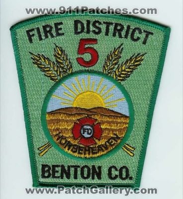 Benton County Fire District 5 (Washington)
Thanks to Chris Gilbert for this scan.
Keywords: co. dist. number no. #5 fd department dept. horseheaven