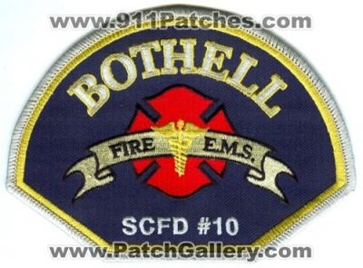 Bothell Fire EMS Department Snohomish County District 10 (Washington)
Scan By: PatchGallery.com
Keywords: e.m.s. dept. co. scfd number no. #10