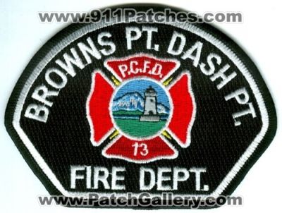 Browns Point Dash Point Fire Department Pierce County District 13 Patch (Washington)
Scan By: PatchGallery.com
Keywords: pt. dept. co. dist. number no. #13 p.c.f.d. pcfd