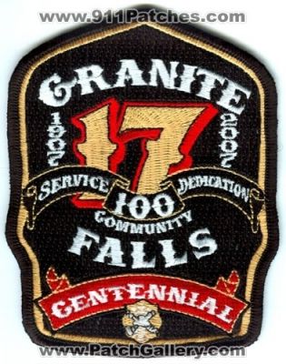 Granite Falls Fire Department 100 Years Snohomish County District 17 (Washington)
Scan By: PatchGallery.com
Keywords: dept. co. dist. number no. #17 service community dedication 1907 2007 centennial