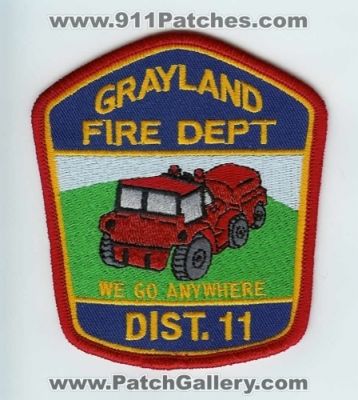 Grayland Fire Department Grays Harbor County District 11 (Washington)
Thanks to Chris Gilbert for this scan.
Keywords: dept dist.