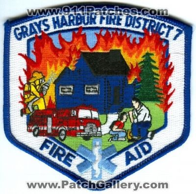 Grays Harbor County Fire District 7 Fire Aid (Washington)
Scan By: PatchGallery.com
Keywords: co. dist. number no. #7 department dept.