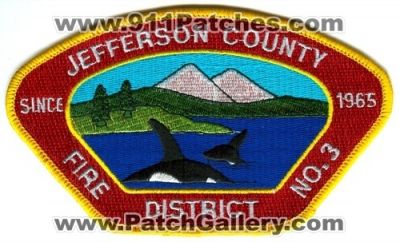 Jefferson County Fire District 3 Patch (Washington)
Scan By: PatchGallery.com
Keywords: co. dist. number no. #3 department dept.