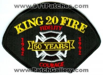 King County Fire District 20 50 Years Patch (Washington)
Scan By: PatchGallery.com
Keywords: co. dist. number no. 20 department dept. fidelity courage