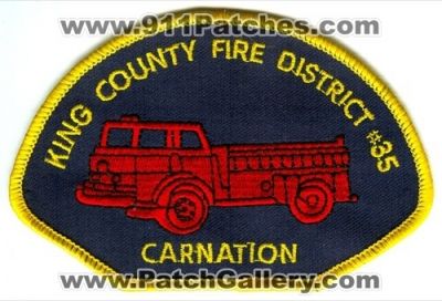 King County Fire District 35 Carnation (Washington)
Scan By: PatchGallery.com
Keywords: co. dist. number no. #35 department dept.