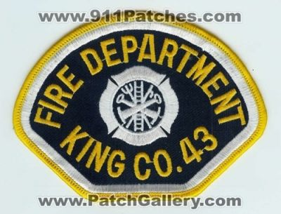 King County Fire District 43 (Washington)
Thanks to Chris Gilbert for this scan.
Keywords: co. department
