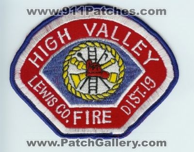 High Valley Fire Lewis County District 19 (Washington)
Thanks to Chris Gilbert for this scan.
Keywords: co. dist.