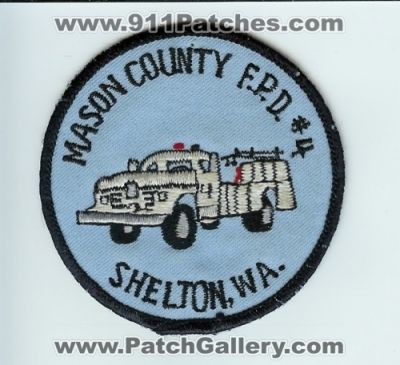 Mason County Fire Protection District 4 (Washington)
Thanks to Chris Gilbert for this scan.
Keywords: f.p.d. fpd #4 shelton wa.