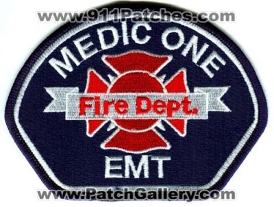 Medic One Fire Department EMT Patch (Washington)
[b]Scan From: Our Collection[/b]
Keywords: 1 dept.