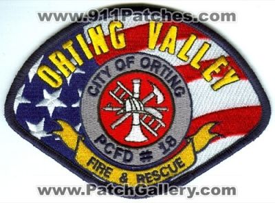 Pierce County Fire District 18 Orting Valley Patch (Washington)
Scan By: PatchGallery.com
Keywords: co. dist. number no. #18 city of & and rescue department dept. pcfd