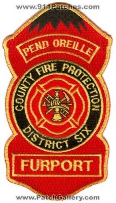 Pend Oreille County Fire Protection District 6 Furport (Washington)
Scan By: PatchGallery.com
Keywords: co. prot. dist. number no. #6 six department dept.