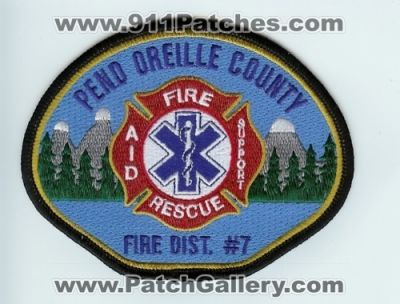 Pend Oreille County Fire District 7 (Washington)
Thanks to Chris Gilbert for this scan.
Keywords: dist. #7 rescue aid support