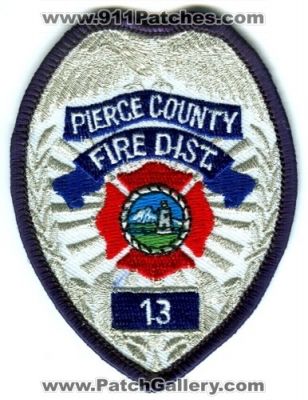 Pierce County Fire District 13 Patch (Washington)
Scan By: PatchGallery.com
Keywords: co. dist. number no. #13 department dept. browns point pt. dash point pt.