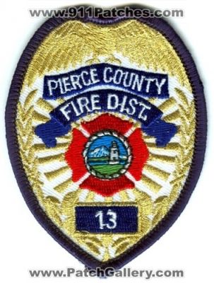 Pierce County Fire District 13 Patch (Washington)
Scan By: PatchGallery.com
Keywords: co. dist. number no. #13 department dept. browns point pt. dash point pt.