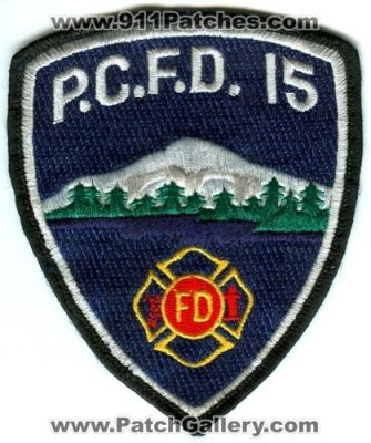 Pierce County Fire District 15 Patch (Washington) (Defunct)
[b]Scan From: Our Collection[/b]
Now South Pierce Fire and Rescue
Keywords: co. dist. number no. #15 department dept. pcfd p.c.f.d.