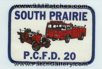 Pierce County Fire District 20 South Prairie Patch (Washington) (Defunct)
Thanks to Chris Gilbert for this scan.
Now East Pierce Fire and Rescue
Keywords: co. dist. number no. #20 department dept. p.c.f.d. pcfd