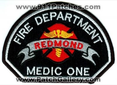 Redmond Fire Department Medic One Patch (Washington)
Scan By: PatchGallery.com
Keywords: dept. 1