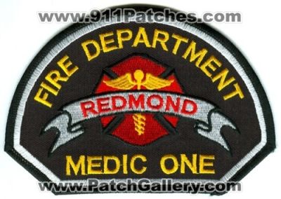 Redmond Fire Department Medic One Patch (Washington)
Scan By: PatchGallery.com
Keywords: dept. 1