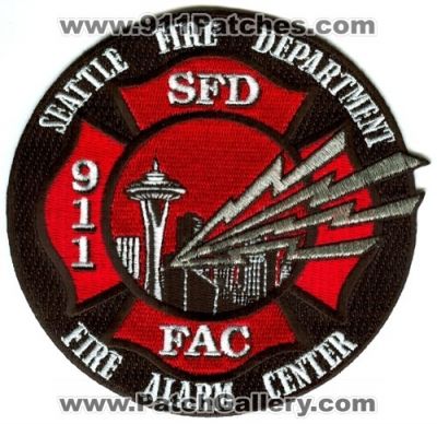 Seattle Fire Department Fire Alarm Center 911 Patch (Washington)
[b]Scan From: Our Collection[/b]
Keywords: dept. sfd fac 911 communications dispatcher