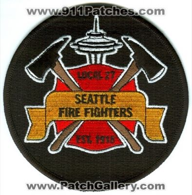 Seattle Fire Department Firefighters IAFF Local 27 Patch (Washington)
[b]Scan From: Our Collection[/b]
Keywords: dept. sfd company co. station