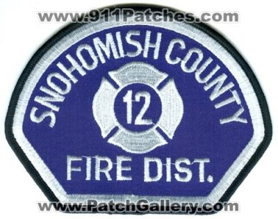 Snohomish County Fire District 12 (Washington)
Scan By: PatchGallery.com
Keywords: sno. co. dist. number no. #12 department dept.