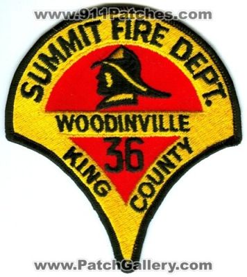 Summit Fire Department Woodinville King County District 36 Patch (Washington)
Scan By: PatchGallery.com
Keywords: dept. co. dist. number no. #36