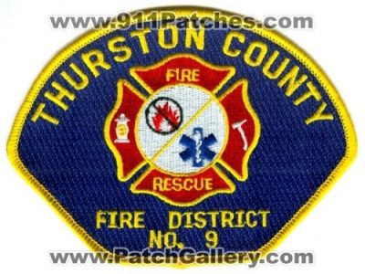 Thurston County Fire District 9 (Washington)
Scan By: PatchGallery.com
Keywords: co. dist. number no. #9 department dept. rescue
