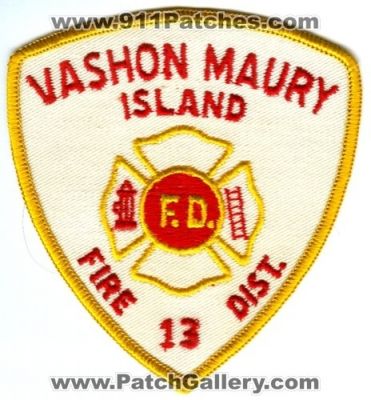 Island County Fire District 13 Vashon Maury (Washington)
Scan By: PatchGallery.com
Keywords: co. dist. number no. #13 department dept. f.d. fd