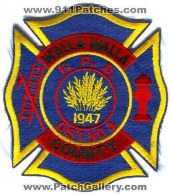 Walla Walla County Fire District 4 (Washington)
Scan By: PatchGallery.com
Keywords: co. dist. number no. #4 department dept. f.p.d. fpd protection