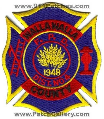 Walla Walla County Fire District 4 (Washington)
Scan By: PatchGallery.com
Keywords: co. dist. number no. #4 department dept. f.p.d. fpd protection