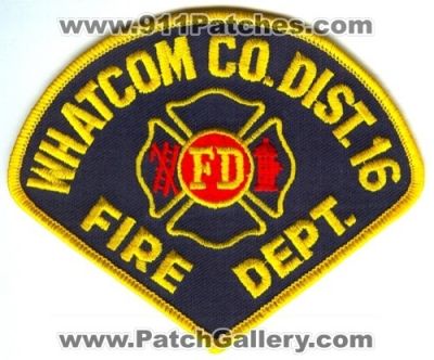 Whatcom County Fire District 16 (Washington)
Scan By: PatchGallery.com
Keywords: co. dist. number no. #16 department dept. fd