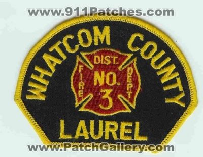 Whatcom County Fire District 3 Laurel (Washington)
Thanks to Chris Gilbert for this scan.
Keywords: no. number department dept