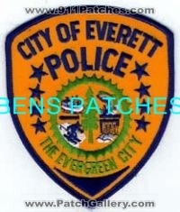 Everett Police (Washington)
Thanks to BensPatchCollection.com for this scan.
Keywords: city of