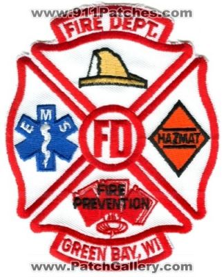 Green Bay Fire Department (Wisconsin)
Scan By: PatchGallery.com
Keywords: fd dept. ems prevention hazmat haz-mat