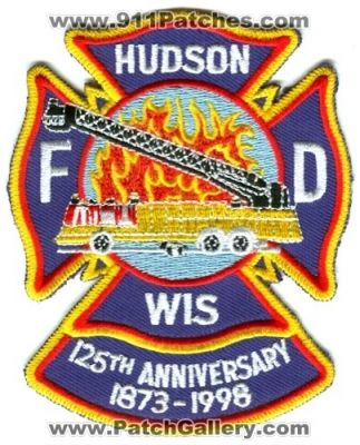 Hudson Fire Department 125th Anniversary Patch (Wisconsin)
Scan By: PatchGallery.com
Keywords: dept. fd