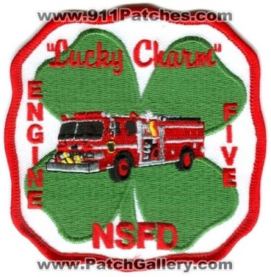 North Shore Fire Department Engine 5 (Wisconsin)
Scan By: PatchGallery.com
Keywords: dept. nsfd company co. station five lucky charm