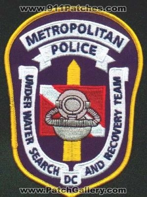 Metropolitan Police Under Water Search and Recovery Team
Thanks to EmblemAndPatchSales.com for this scan.
Keywords: washington dc district of columbia dive